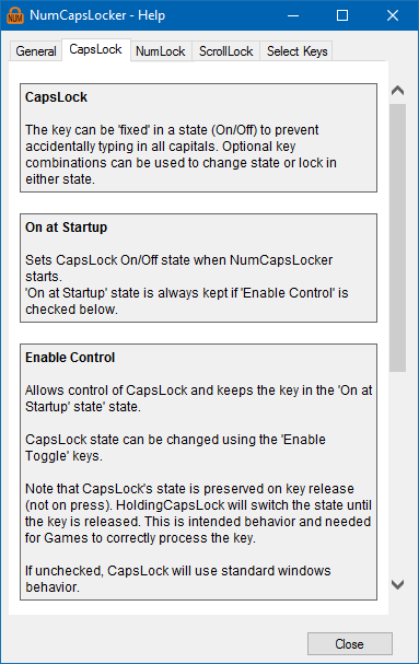 Screenshot - Help CapsLock